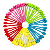 50 Pack of Reusable Silicone Cable Tie Straps Zip Ties Multi Color, Adjustable Twist Ties Rubber Ties for Cable/Bag/Headset/Plants Ties Soft, Pink/Red/Yellow/Green/Blue