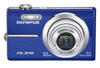 Olympus FE370 8MP Digital Camera with 5x Optical Dual Image Stabilized Zoom (Blue)