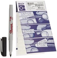 Brady PHCPS-0.4-3758-WT Write On Bradysleeve Heat Shrink Polyolefin Porta Pack,  Height,  Width, Polyolefin (B-321) White (Pack of 390)