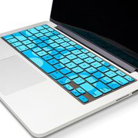 Kuzy - MacBook Keyboard Cover for Older Version MacBook Pro 13 15 17 inch and MacBook Air 13 inch iMac Wireless Keyboard Apple Computer Accessories Key Board Silicone Skin Protector - Circle Teal Aqua