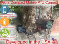 AES RD-85EZ 4G LTE PTZ 10x Zoom Mobile Outdoor Spy Battery Powered Police Law Enforcement Sting Surveillance Mobile Trail Cam Security Military Grade Bullet Camera (Remote View, Playback and Alerts)