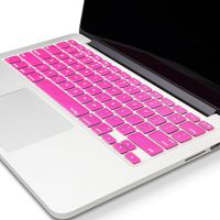 Kuzy - MacBook Keyboard Cover for Older Version MacBook Pro 13 15 17 inch and MacBook Air 13 inch, iMac Wireless Keyboard, Apple Computer Accessories Key Board Silicone Skin Protector - Metallic Pink