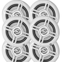 6 PIECE MARINE DMP672 6.5 inch Speakers w/ 100 Watts of Peak Power