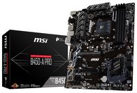 MSI ProSeries AMD Ryzen 1st and 2nd Gen AM4 M.2 USB 3 DDR4 D-SUB DVI HDMI Crossfire ATX Motherboard (B450-A PRO)