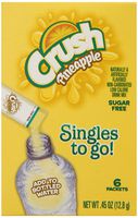 Crush Singles To Go Powder Packets, Water Drink Mix, Pineapple, Non-Carbonated, Sugar Free Sticks (12 Boxes with 6 Packets Each - 72 Total Servings) - ORIGINAL FLAVOR