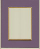 Pack of 5 11x14 Purple & Gold Double Picture Mats Cut for 8x10 Pictures