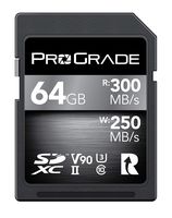 SD Card V90 (64GB) -Up to 250MB/s Write Speed and 300 MB/s Read Speed | for Professional Vloggers, Filmmakers, Photographers & Content Curators -Update Firmware Included - by ProGrade Digital