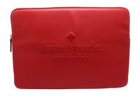 Kate Spade Sienne Logo Leather Laptop Sleeve Case Hot Chili Red (Up to 15")