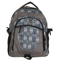 CALPAK North Shore Olive Plaid 18-inch Deluxe Backpack With Laptop Compartment
