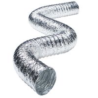 Deflecto Supurr-Flex Aluminum Dryer Vent Duct, Flexible, Fire-Resistant, 4 Inches Dia. x 8 Feet, Silver (F0408B/4)