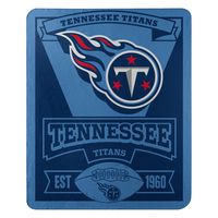 The Northwest Company Officially Licensed NFL Tennessee Titans Marque Printed Fleece Throw Blanket, 50" x 60", Multi Color