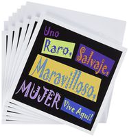 3dRose SPANISH Wild Wacky Woman - Greeting Cards, 6 x 6 inches, set of 6 (gc_18949_1)