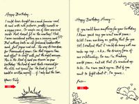 Quiplip Handwritten Yours Truly Birthday Cards, 6-Pack (YT01096PCK)