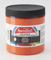 Speedball 004624 Acrylic Screen Printing Ink, 8 fl. oz, Orange