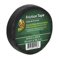 Duck Brand 393150 Friction Tape, 3/4-Inch x 60 Feet, Single Roll, Black