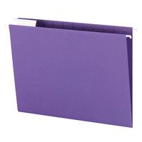 Smead Colored Hanging File Folder with Tab, 1/5-Cut Adjustable Tab, Letter Size, Purple, 25 per Box (64072)