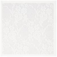 3dRose Set of 12 Greeting Cards, Silver/White Scrolly Lace (gc_109890_2)