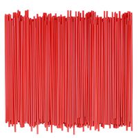 Tall Plastic Coffee Stir Sticks - 7 Inch Coffee Stirrer Sip Straws (Red with White Stripes, 1000)
