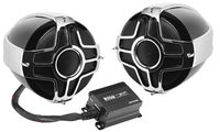 BOSS Audio Systems MC750B Motorcycle  ATV Speaker System - Bluetooth, Weatherproof, 2 4 Inch Speakers, 1 2 Channel Amplifier, 1 Volume Control, Ideal with ATV Motorcycle 12 Volt Vehicles