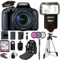 Canon EOS Rebel T7i with 18-135mm f/3.5-5.6 STM Lens + 32GB + Accessory Bundle