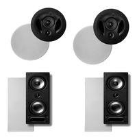 Polk Audio 90-RT in-Ceiling Speakers (Pair) Plus Polk Audio 265RT 3-Way in-Wall Speakers (Pair)