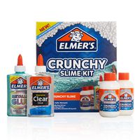 Elmer's Crunchy Slime Kit | Slime Supplies Include Metallic Liquid Glue, Clear Liquid Glue, Crunchy Magical Liquid Slime Activator, 4 Count