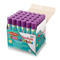 Charles Leonard Glue Sticks, 0.28 Ounce Sticks, Purple, 30-Pack (94358)
