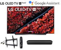 LG OLED65C9PUA C9 65 inch Class 4K Smart OLED TV w/AI ThinQ Bundle w/Sonos Beam Soundbar w/Flat Mount and HDMI Cable