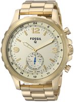 Fossil Q Men's Nate Stainless Steel Hybrid Smartwatch, Color: Gold-Tone (Model: FTW1142)
