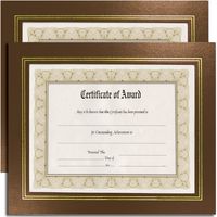 8.5" x 11" Leather Grain Frame Two Pack, Espresso Brown