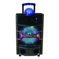 SuperSonic IQsound Wireless Bluetooth Portable DJ Speaker System, 12-Inch High Efficiency Woofer, LED and Disco Lights