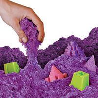 NATIONAL GEOGRAPHIC Play Sand - 12 LBS of Sand with Castle Molds (Purple) - A Kinetic Sensory Activity
