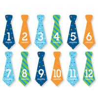 Tiny Ideas Baby First Year Belly Tie Stickers, Multi