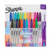 Sharpie Electro Pop Permanent Markers, Fine Point, Assorted Colors, 24 Count