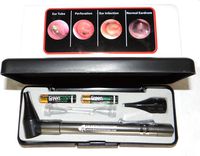 EAR GATOR LED Lighted Ear CURETTES plus HARD CASE-Third Generation Dr Mom Slimline Stainless LED Pocket Otoscope includes True View Full Spectrum LED and Pocket Clip