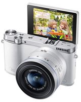 Samsung EV-NX3000BEHUS Wireless Smart 20.3MP Compact System Camera with 3-Inch LCD and 20-50mm Compact Zoom (White)