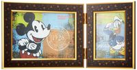 L1 plane FUJICOLOR photo frame photo frame twin Disney Mickey Mouse multifaceted / 2L1 side character Brown 21517 - International Version (No Warranty)
