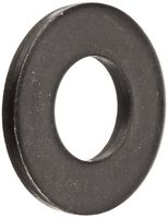 Steel Flat Washer, Black Oxide Finish, ASME B18.22.1, 1/2" Screw Size, 17/32" ID, 1-1/16" OD, 0.095" Thick (Pack of 50)