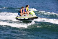 Airhead XCELERATOR, 2 Rider Towable Tube, White/Green/Gray