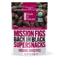Made In Nature Organic Dried Figs, 8 oz (Pack of 6) - Non-GMO Vegan Dried Fruit Snack