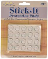 New Image Group 30370 Stick-It Glass Protective Pads .5" 20/Pkg-Clear