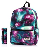 TRENDYMAX Galaxy Backpack Cute for School | Green | Bundles With Matching Pencil Bag