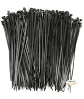 250 Premium Heavy Duty Zip Ties | Black Nylon Cable Ties | XGS Wire Ties by APTronix (8 Inch, Black)