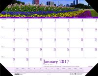 House of Doolittle 2017 Monthly Desk Pad Calendar, Earthscapes Gardens, 18.5 x 13" (HOD1746-17)