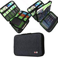 BUBM 2 Layer Travel Cable Organizer Portable Electronics Accessories Cases for Hard Drives, Charging Cords, USB Charger