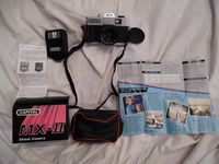 Capital Mx-2 35mm Camera with Electronic Flash and Carrying Bag