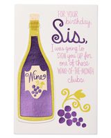 American Greetings Funny Birthday Card for Sister (Wine-of-the-Month)