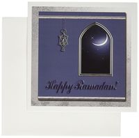 3dRose Ramadan Lantern with Moon in the Window - Greeting Cards, 6 x 6 inches, set of 12 (gc_22457_2)