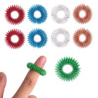Special Supplies Spiky Sensory Finger Acupressure Ring Set (Pack Of 10) Cool Hand Fidget Toy For Kids Teens & Adults Silent Stress Reducer & Massager - Helps With Focus ADHD & Autism