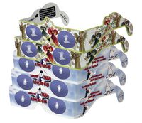 3D Christmas Glasses - Holiday Specs Eyes - SNOWMAN & Fluttering ANGELS - Transform Christmas Lights Into Magical Images - 5 Pairs by 3Dstereo Holiday Eyes Glasses